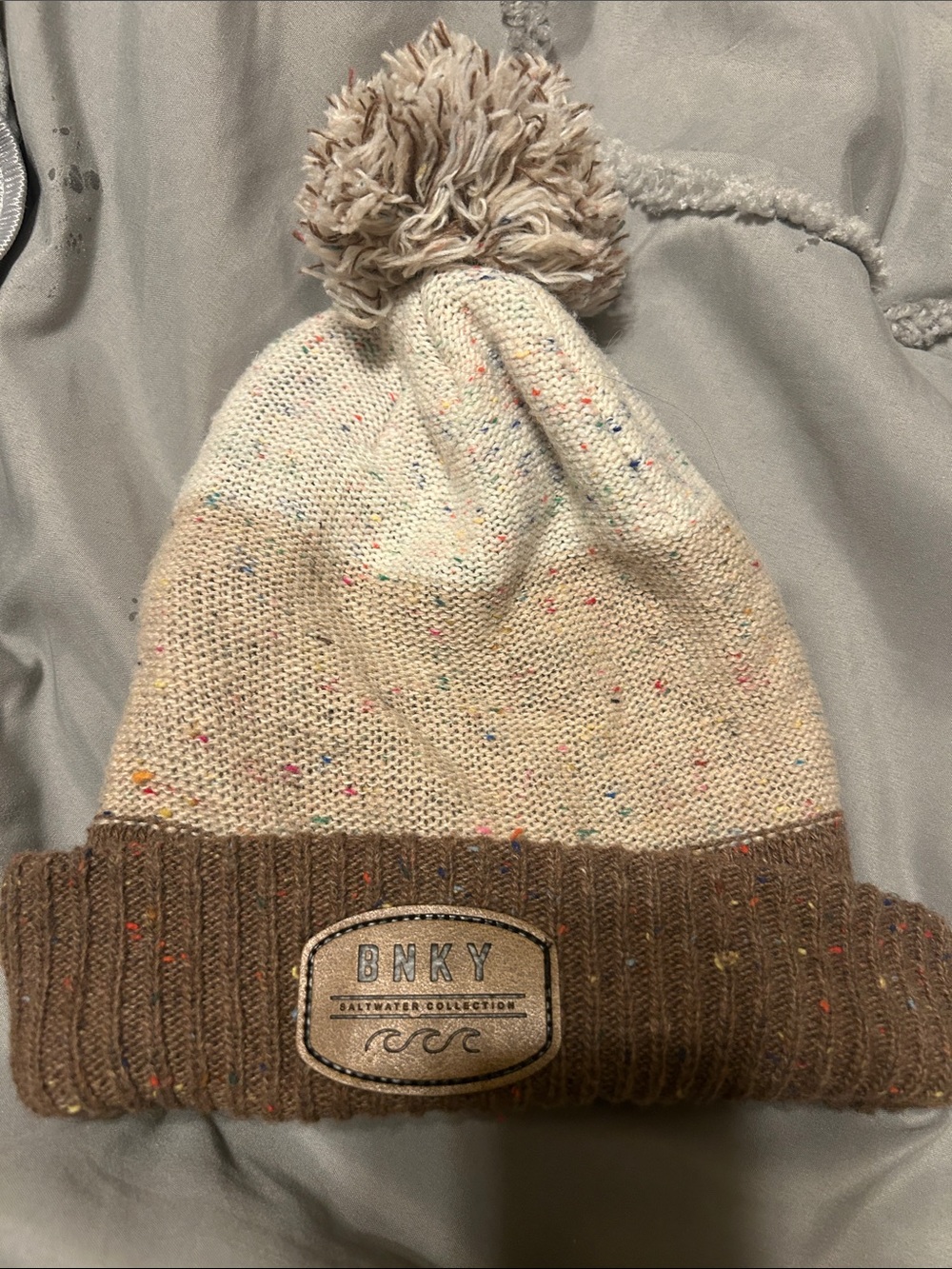 Binky Bro Beanie - Cream and Brown